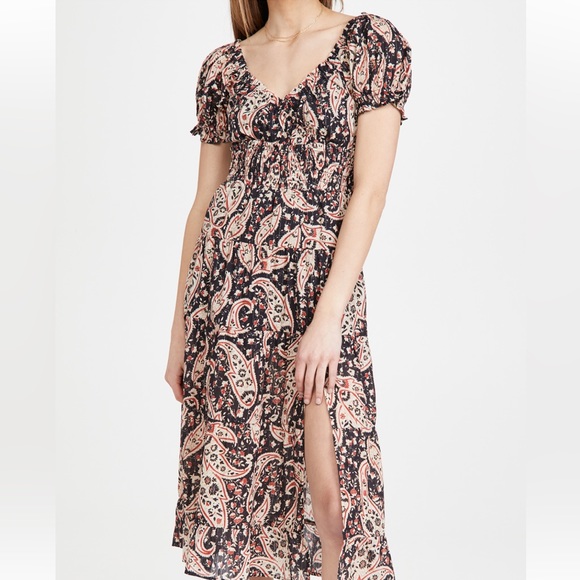 New Rahi Shopbop Paisley Shiloh Midi Dress Size Medium - Picture 1 of 7